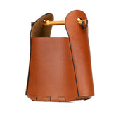 Calfskin Bamboo Bucket Bag